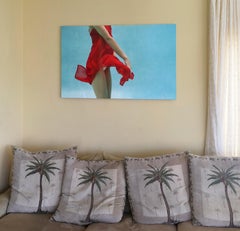 The Red Flower – Unterwasserfotografie – Druck auf Aluminium 30 x 48"