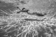 Thunderweb - underwater nude photograph - print on aluminum