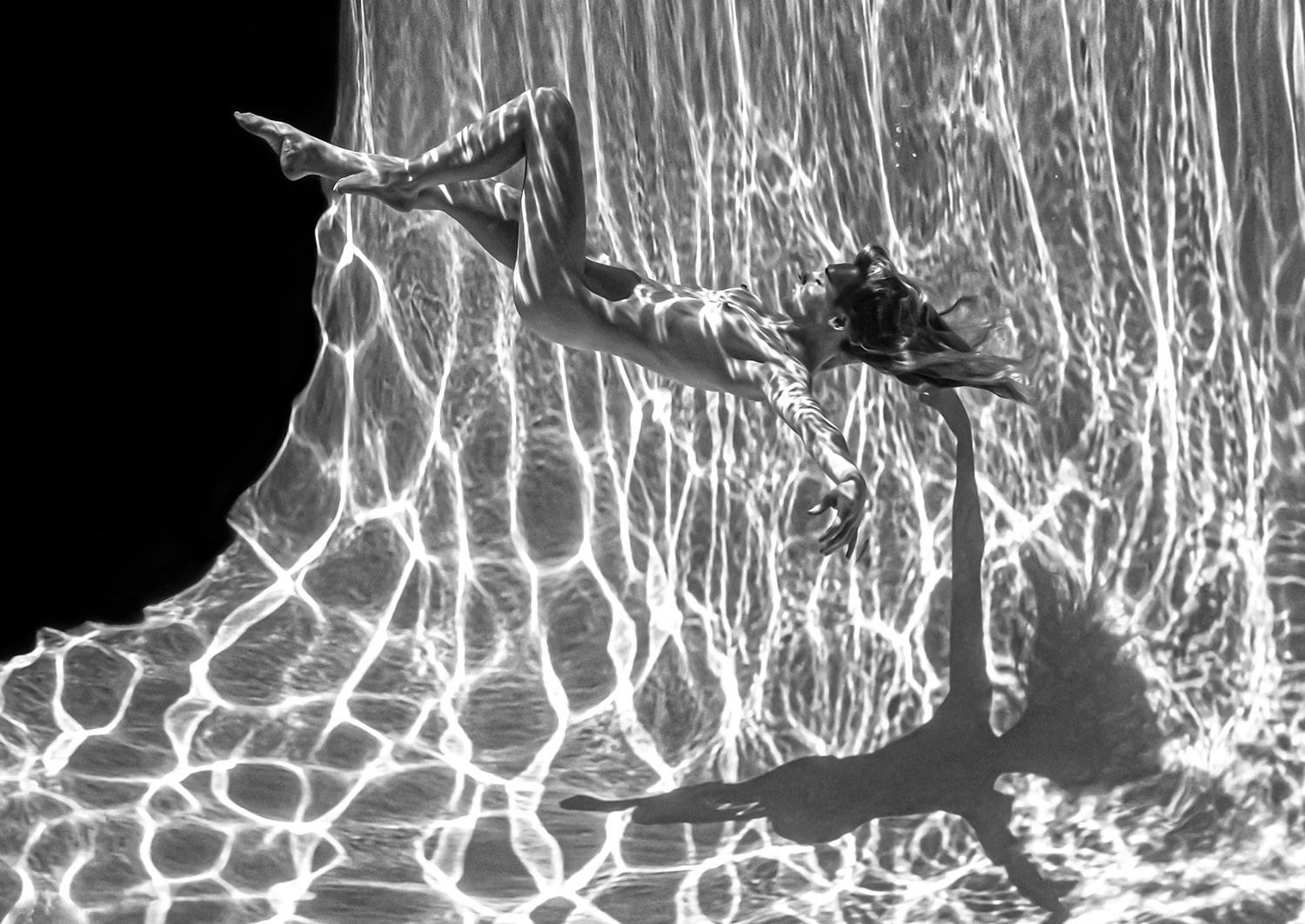 Slow Time - underwater black & white nude photograph - archival pigment 16