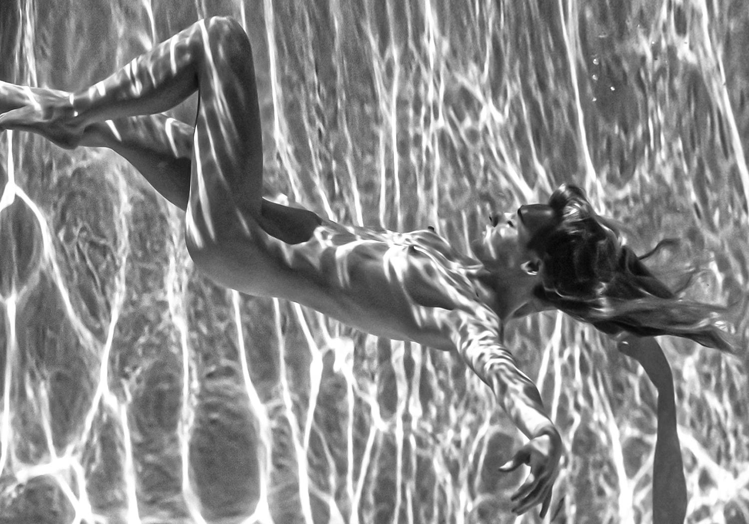 Slow Time - underwater black & white nude photograph - archival pigment 16