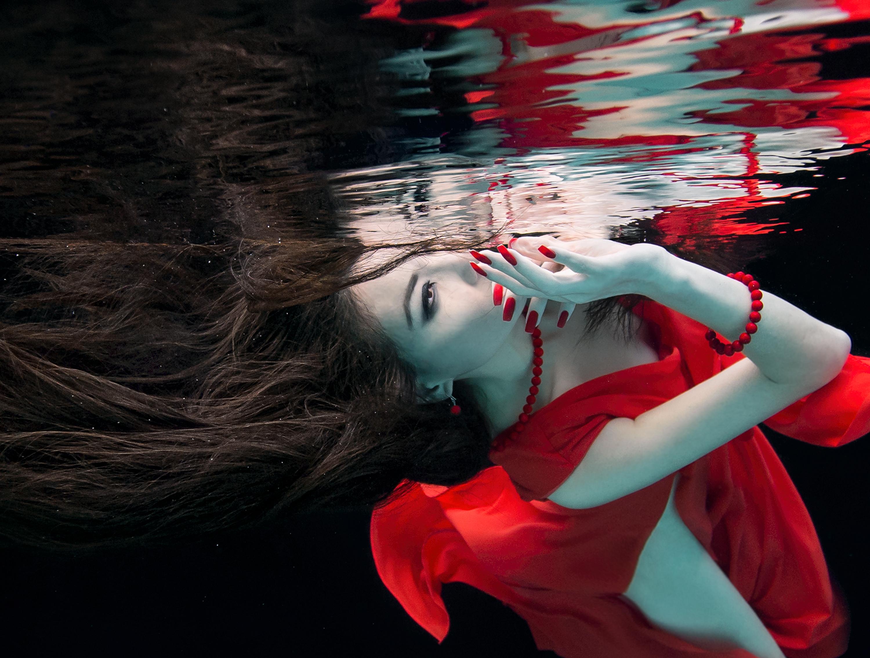 Wasserlilie - Unterwasser-Nacktfoto - Druck auf Aluminium 8 x 12