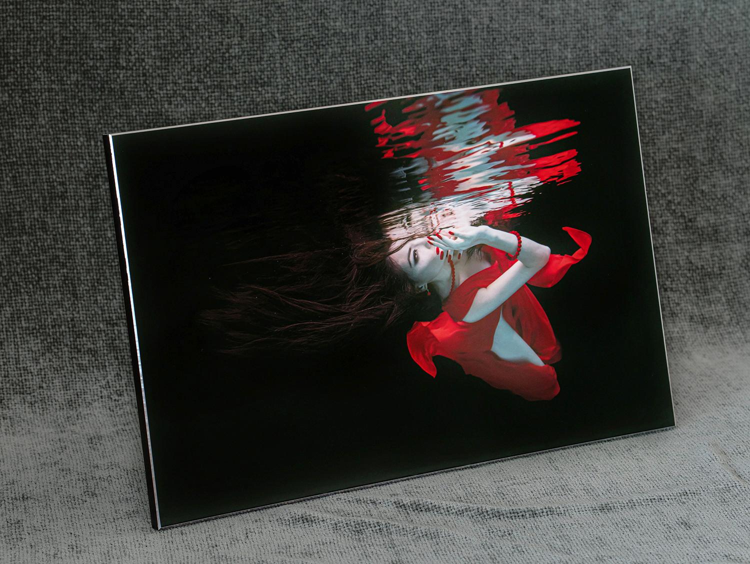 Wasserlilie - Unterwasser-Nacktfoto - Druck auf Aluminium 8 x 12