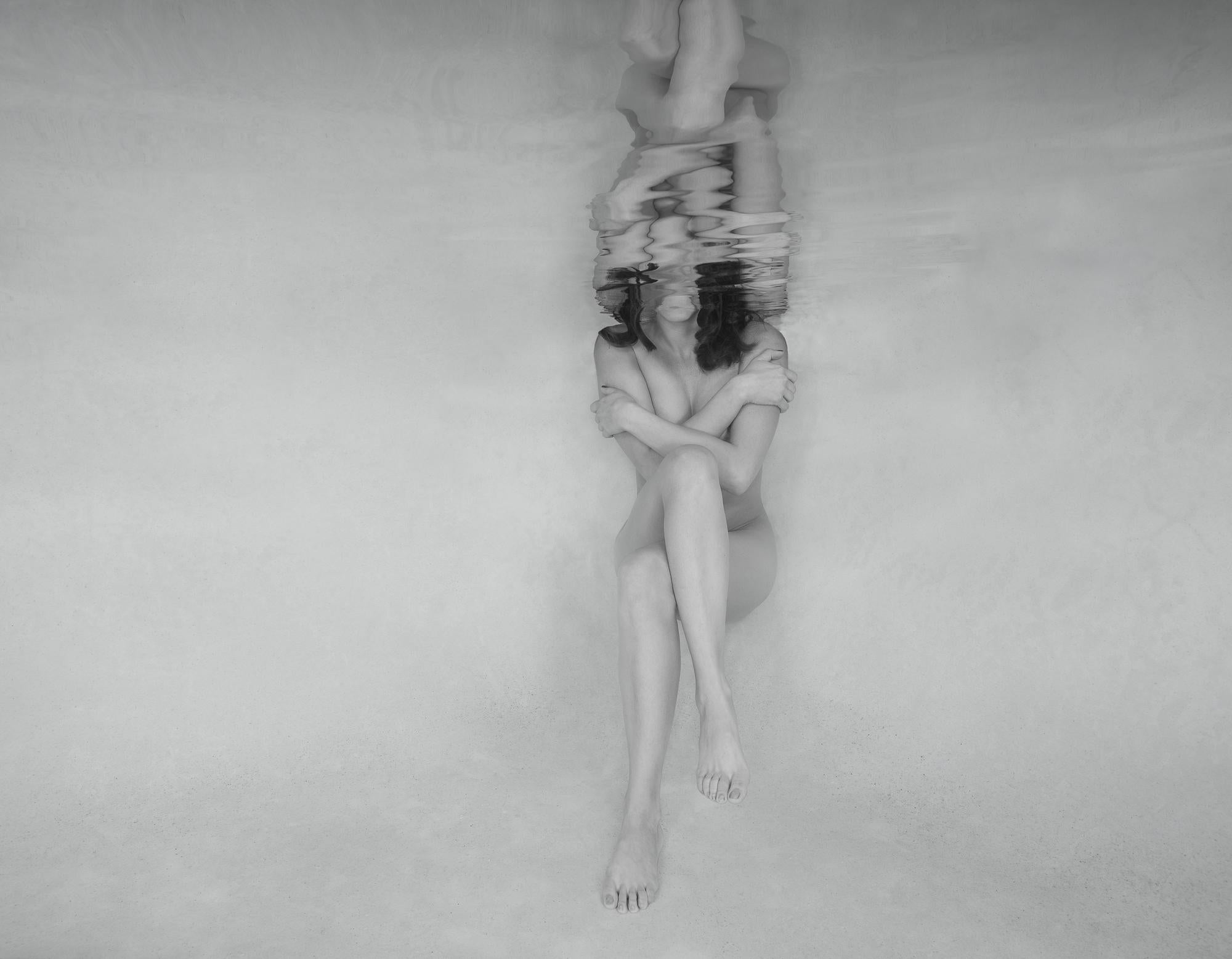 Water Sketch II - underwater black & white nude photograph - archival pigment 