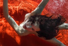 Wild Blood - Unterwasser-Nacktfotografie - Druck auf Aluminium 36x24"