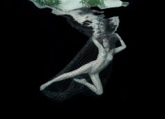 Winter Fishing - underwater nude photograph - print on aluminum 8" x 12"