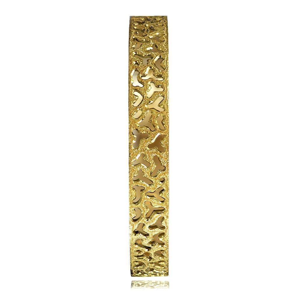 Alex Soldier einzigartiger handtexturierter Armreif aus 18 Karat Gold von Alex Soldier (Zeitgenössisch)