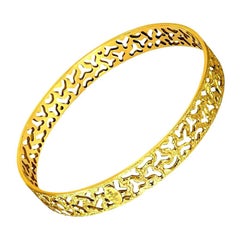 Alex Soldier einzigartiger handtexturierter Armreif aus 18 Karat Gold von Alex Soldier
