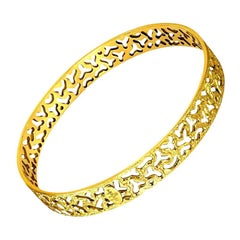 Alex Soldier 18 Karat Gold Hand-Textured Bangle Bracelet One of a Kind