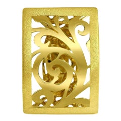 Alex Soldier 18 Karat Gold Ornament Contrast Texture Ring