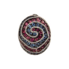 Alex Soldier 18k White Gold Aquamarine & Tourmaline Earrings