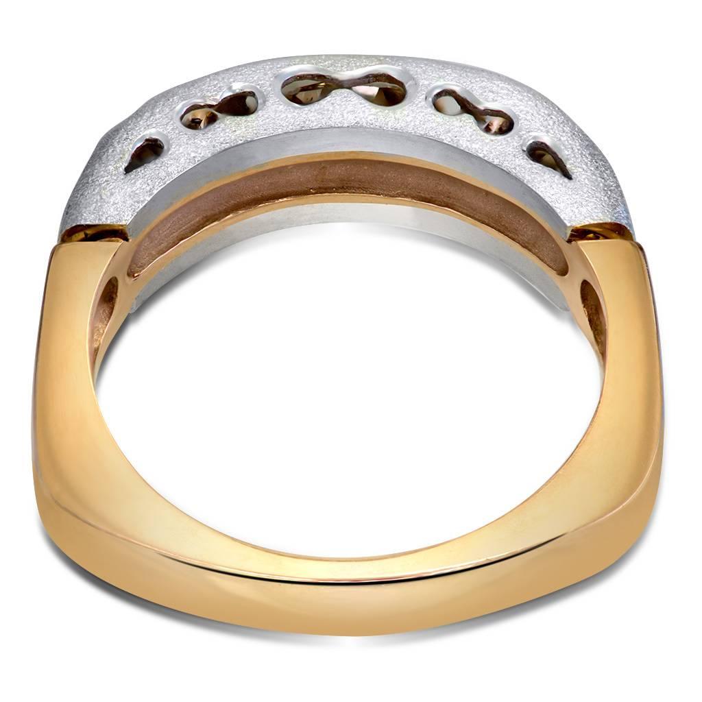da uomo o donna Alex Soldier Anello con diamante in oro rosa bianco fatto a mano a NYC in vendita
