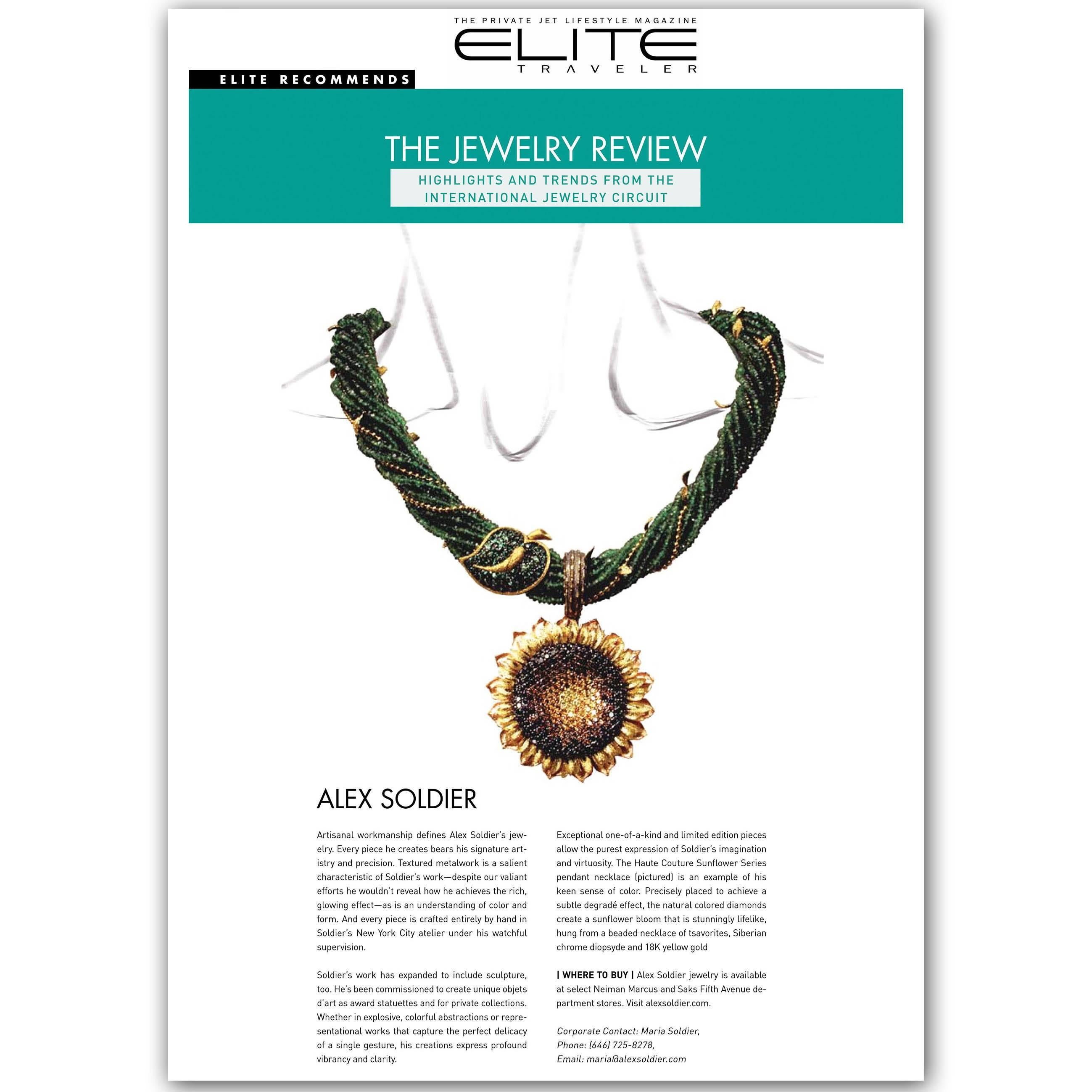 Alex Soldier Chrome Diopside Tsavorite Garnet Gold Leaf Necklace One of a Kind 1