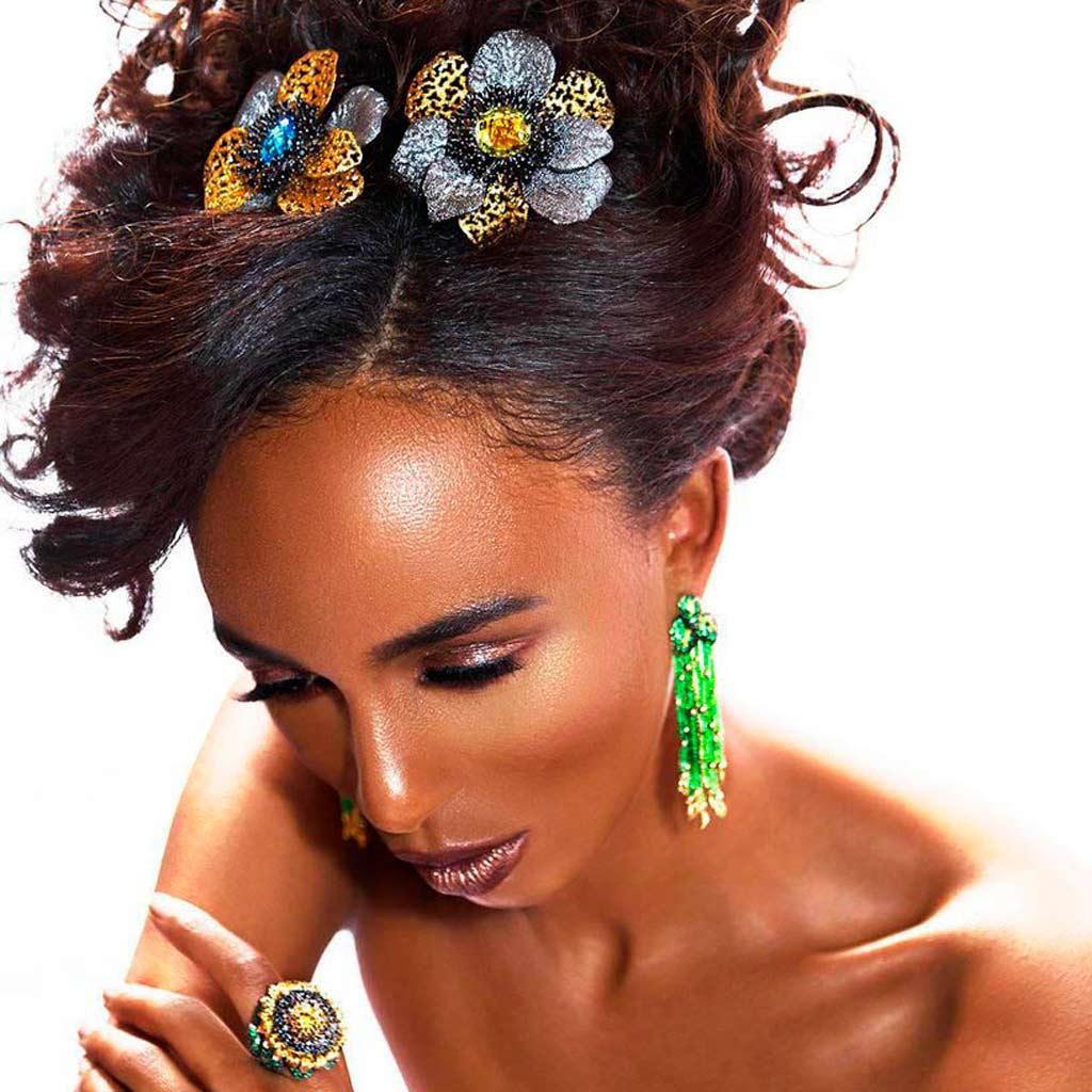 Alex Soldier, broche pendentif tête de lit en or, argent sterling et citrine spinelle Neuf - En vente à New York, NY