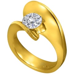 Alex Soldier Dance of Life Anello di fidanzamento in oro e diamanti Made in NYC