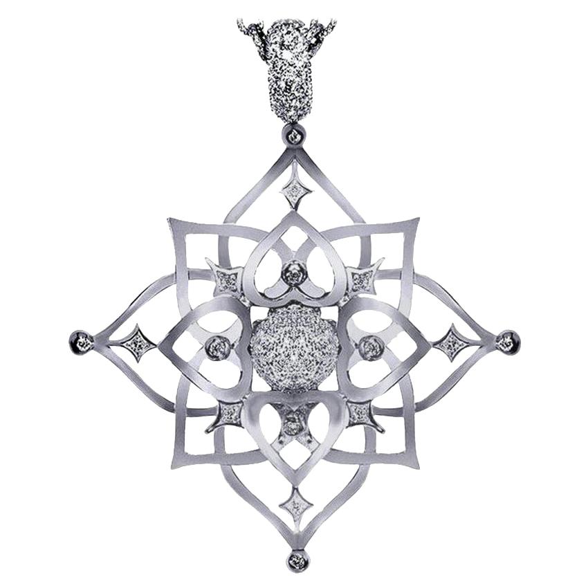 Alex Soldier Diamond 18 Karat Gold Star Pendant Necklace Enhancer One of a Kind For Sale