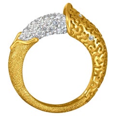 Alex Soldier Anello a ghianda in oro e diamanti Unico nel suo genere, fatto a mano a NYC