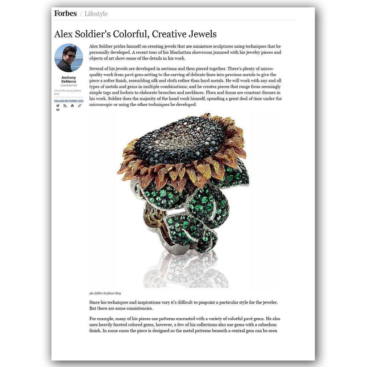 Alex Soldier Diamond Chrome Diopside Gold Sunflower Ring as seen on Kate Upton For Sale 3