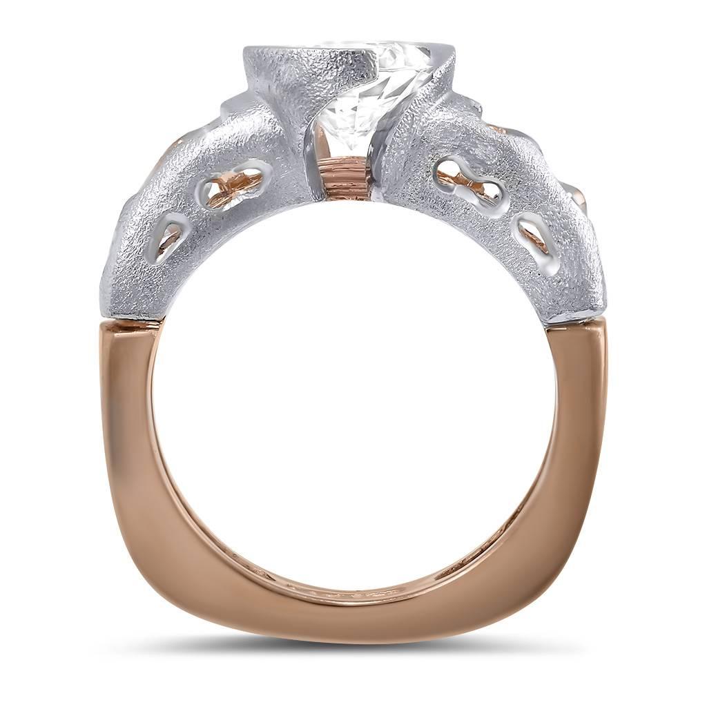 Contemporain Alex Soldier Diamond Gold Engagement Cocktail Ring One of a kind Handmade in NYC (Bague de fiançailles en or avec diamant) Fait à la main à New York en vente