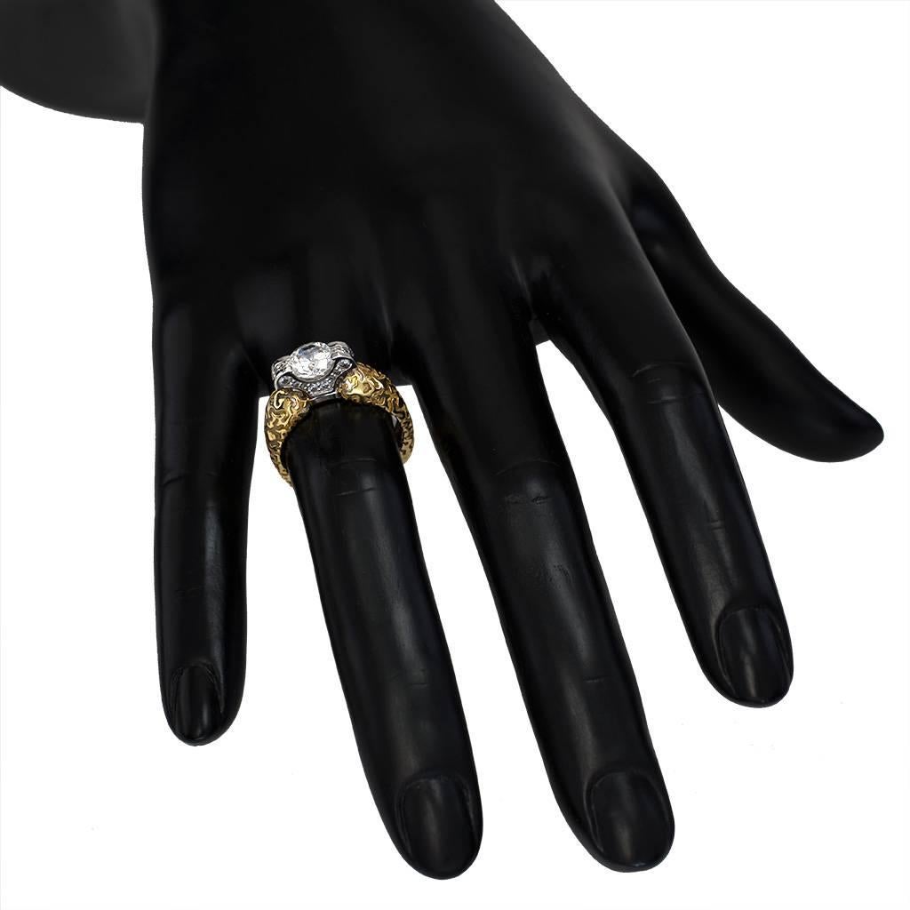 Alex Soldier Diamante Oro Anillo de compromiso Cóctel Único Hecho a mano en NYC en venta 1