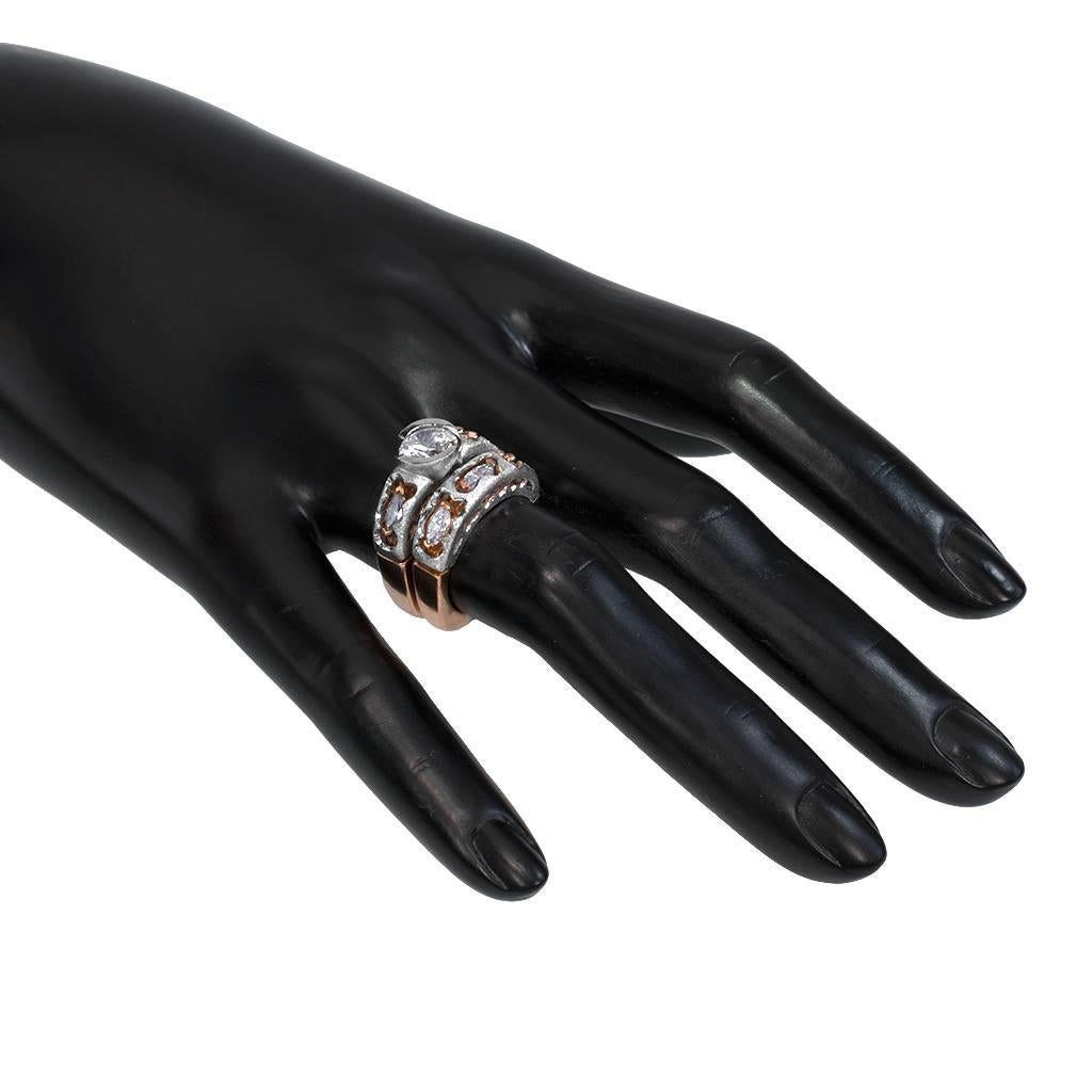 Alex Soldier Diamond Gold Engagement Cocktail Ring One of a kind Handmade in NYC (Bague de fiançailles en or avec diamant) Fait à la main à New York en vente 1