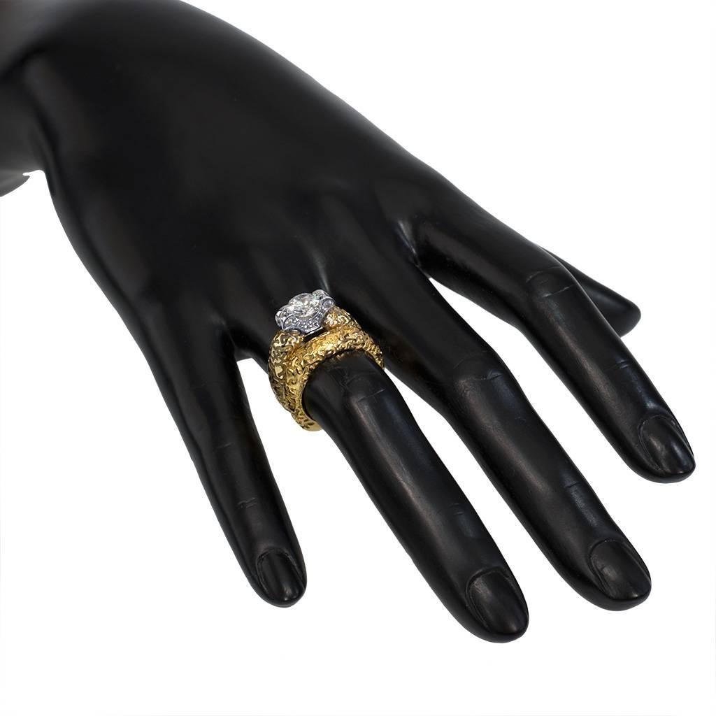 Alex Soldier Diamante Oro Anillo de compromiso Cóctel Único Hecho a mano en NYC en venta 2