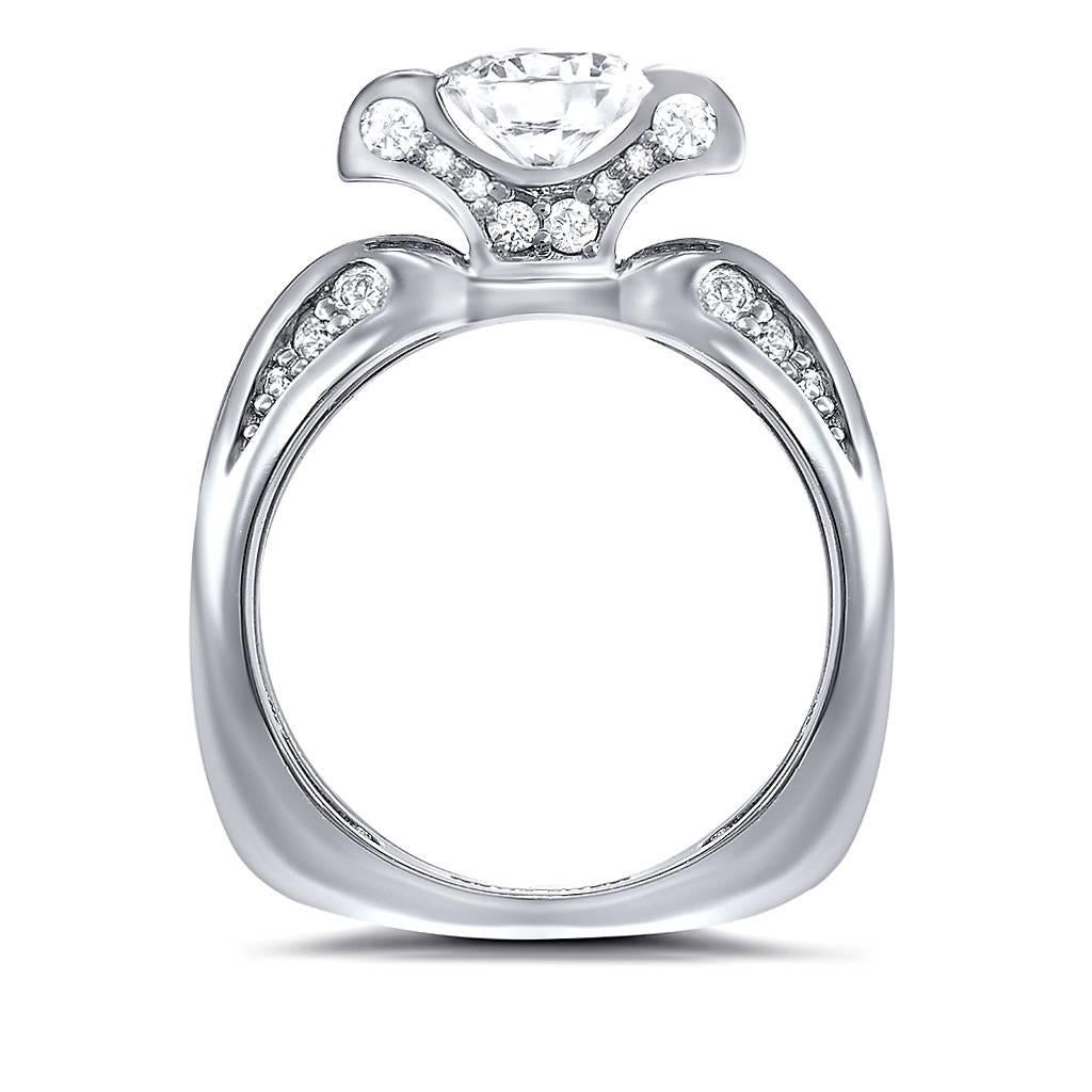 Contemporaneo Alex Soldier Anello di fidanzamento in oro con diamanti, unico nel suo genere e realizzato a NYC in vendita