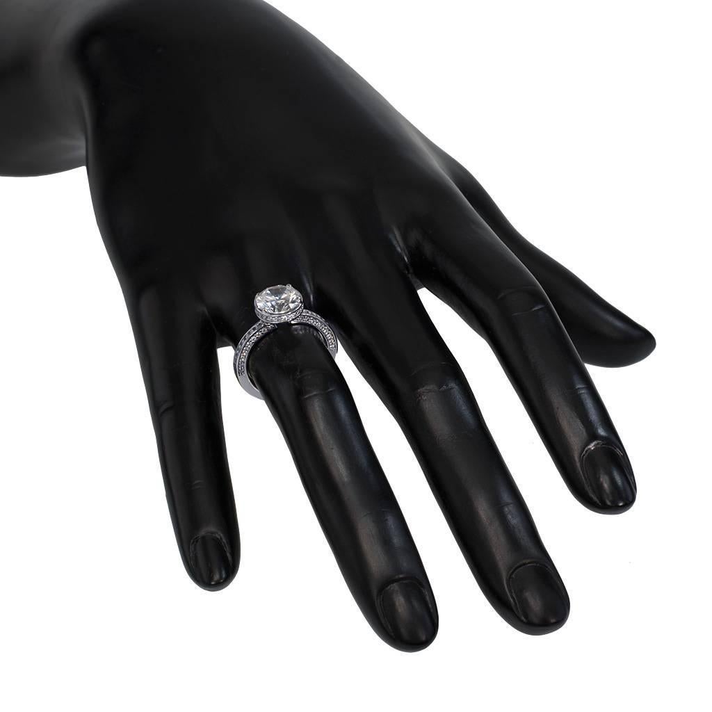 Donna Alex Soldier Anello di fidanzamento in oro con diamante Made in NYC in vendita