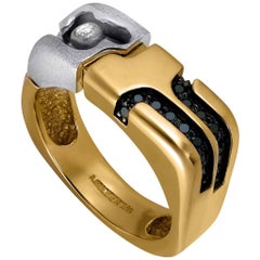Alex Soldier Diamond Gold Ring Band One of a Kind Handmade in NYC