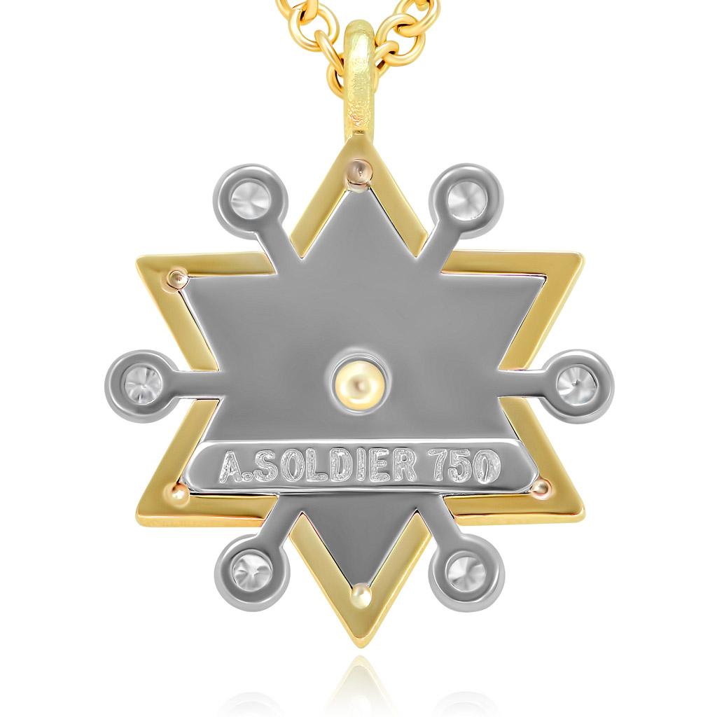 Contemporary Alex Soldier Diamond Gold Star Pendant Necklace One of a Kind