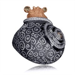 Alex Soldier Diamond Gold Sterling Silver Codi the Snail Ring
