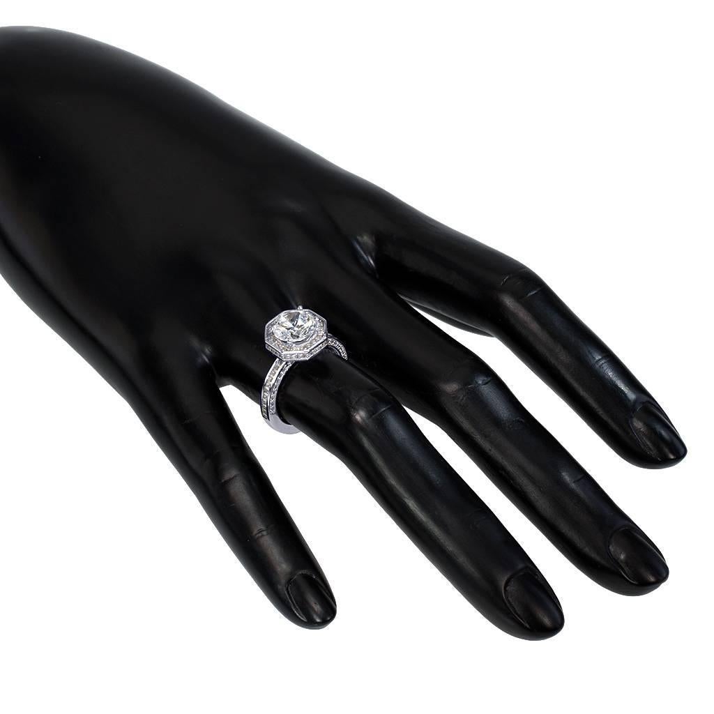 da uomo o donna Alex Soldier Anello di fidanzamento con diamante in oro Made in NYC in vendita
