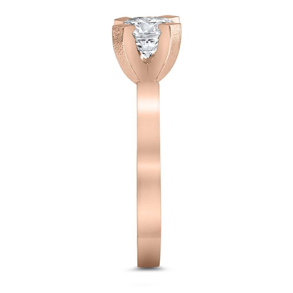 Anillo de compromiso de oro rosa con diamantes Alex Soldier en Nuevo estado para la venta en New York, NY