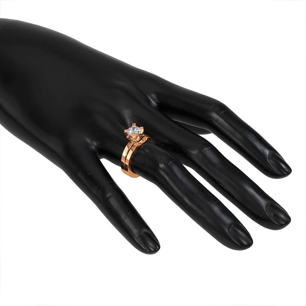 Anillo de compromiso de oro rosa con diamantes Alex Soldier en venta 1