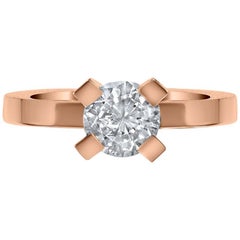 Anello di fidanzamento in oro rosa con diamante Alex Soldier