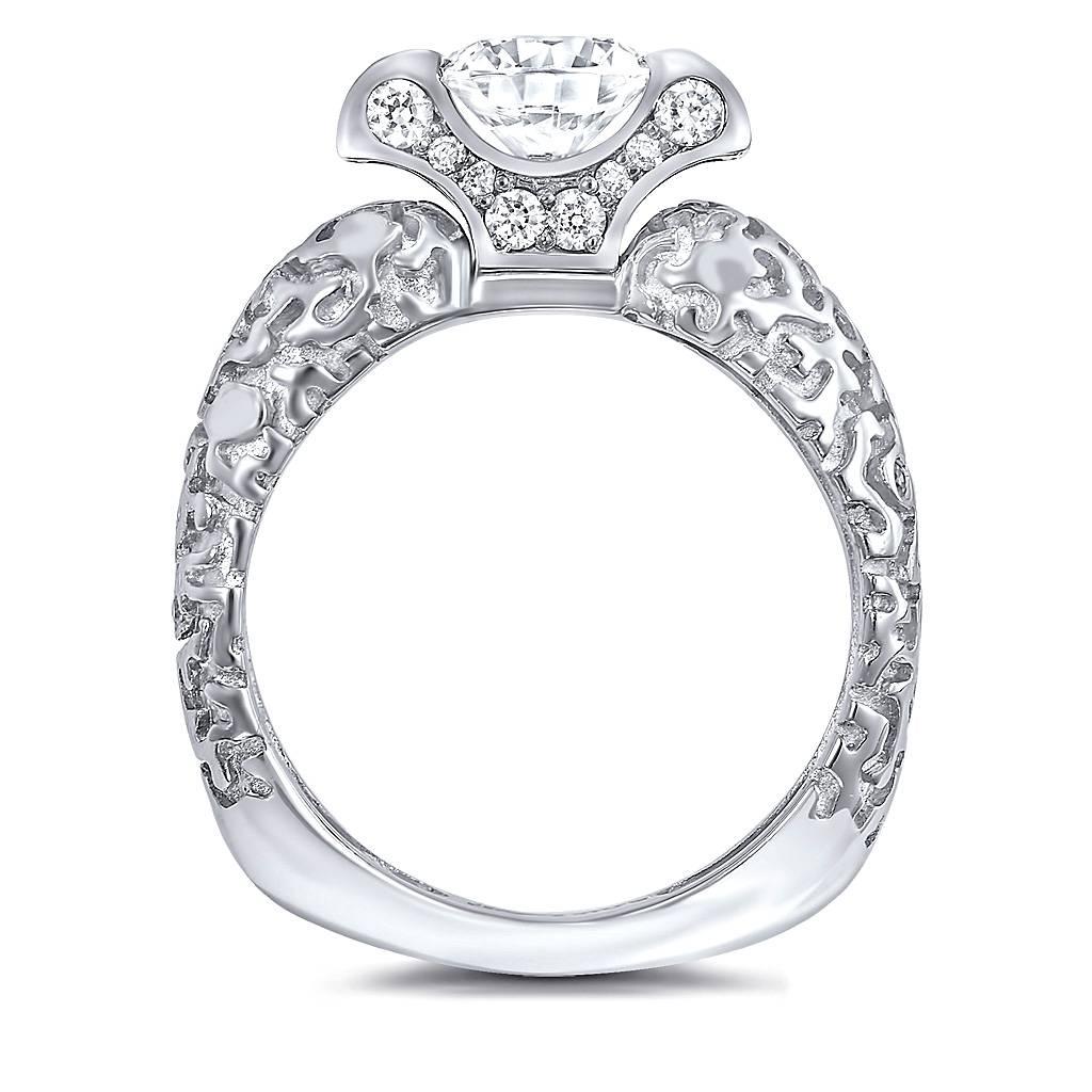 Contemporain Alex Soldier Diamond White Gold Engagement Ring One of a Kind Handmade in NYC (Bague de fiançailles en or blanc avec un diamant unique faite à la main à New York) en vente