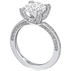 Alex Diamond Diamond White Gold Princess Engagement Ring Made In NYC (Bague de fiançailles princesse en or blanc)