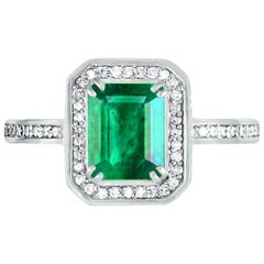 Alex Soldier Emerald Diamond 18 Karat Gold Cocktail Ring One of a Kind