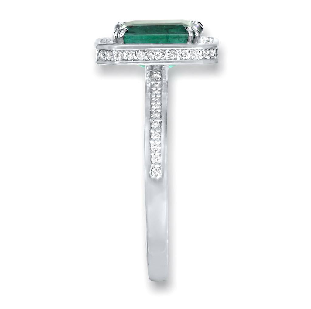 Emerald Cut Alex Soldier Emerald Diamond 18 Karat Gold Cocktail Ring One of a Kind