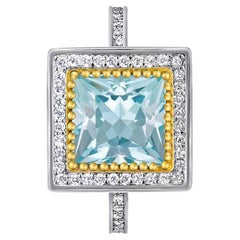 Einzigartiger Eternal Love Aquamarin-Diamant-Goldring von Alex Soldier