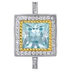 Alex Soldier Eternal Love Aquamarine Diamond Gold Ring One of a Kind