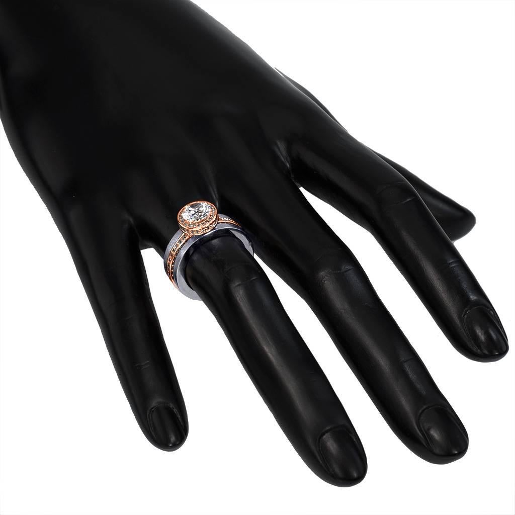 Anillo de Compromiso de Diamantes Amor Eterno Alex Soldier en Oro Rosa en venta 2