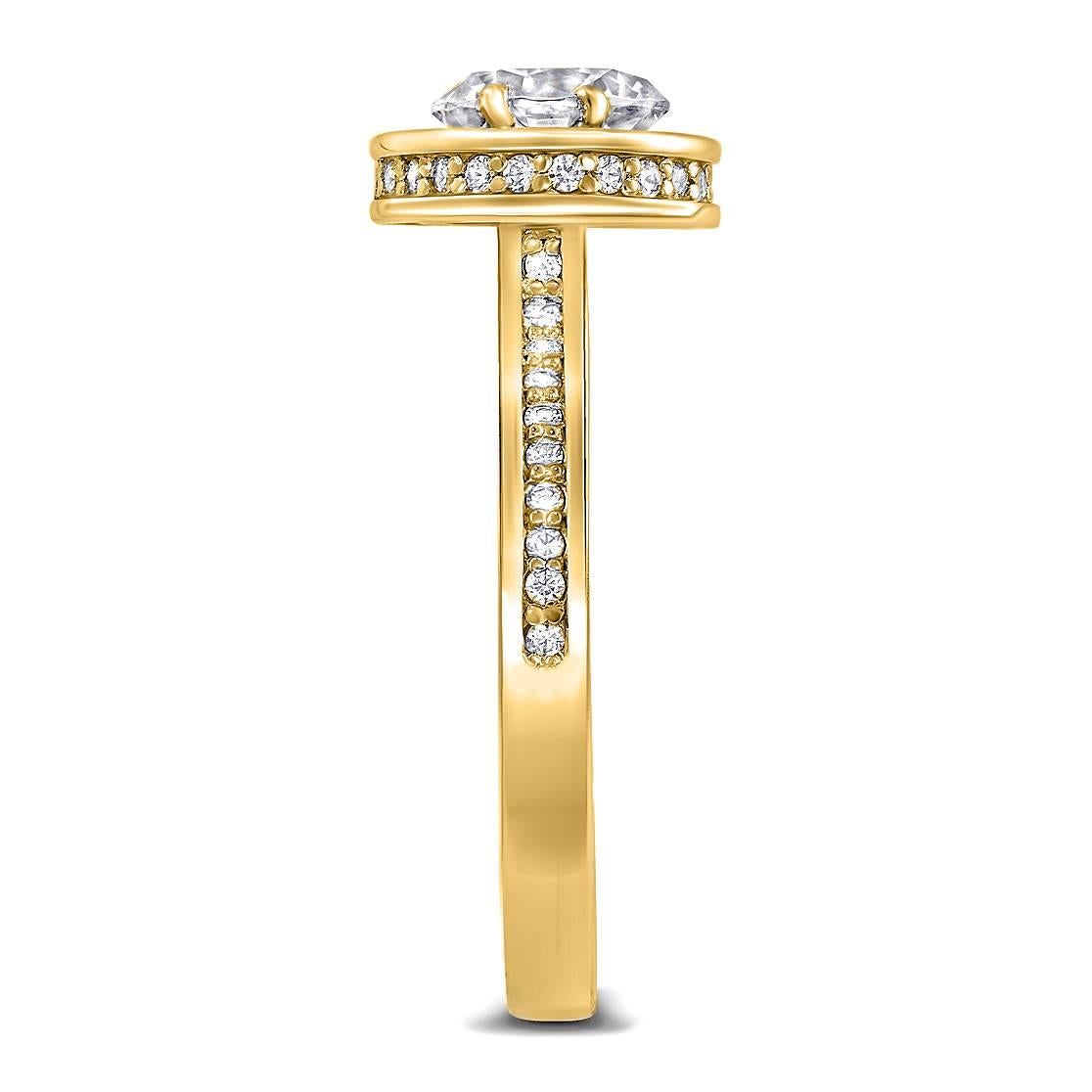 Contemporain Alex Soldier Bague de fiançailles en or à diamants Eternal Love Faite à la main à New York en vente