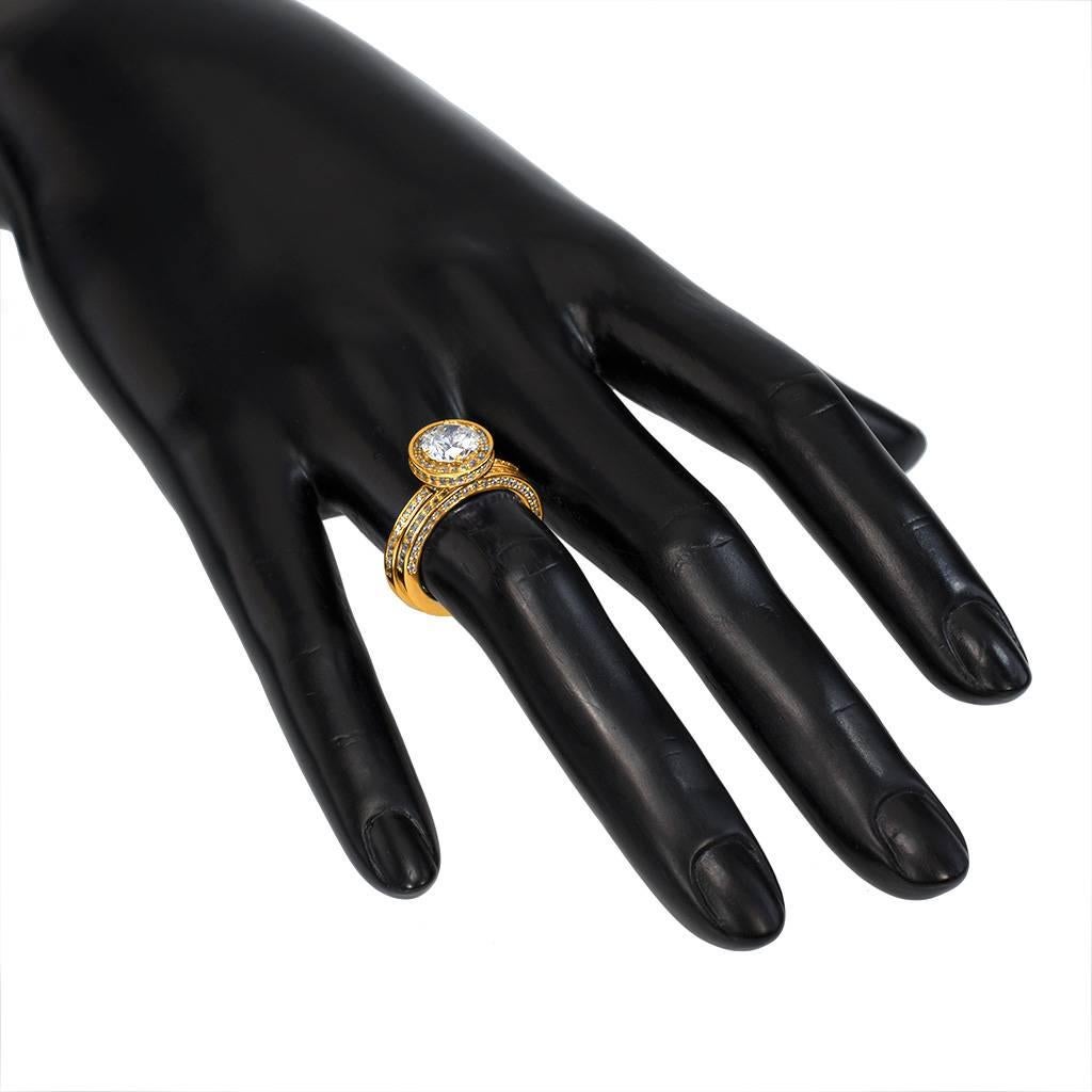 Alex Soldier Bague de fiançailles en or à diamants Eternal Love Faite à la main à New York en vente 1