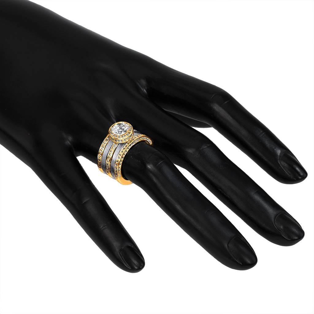 Alex Soldier Bague de fiançailles en or à diamants Eternal Love Faite à la main à New York en vente 4