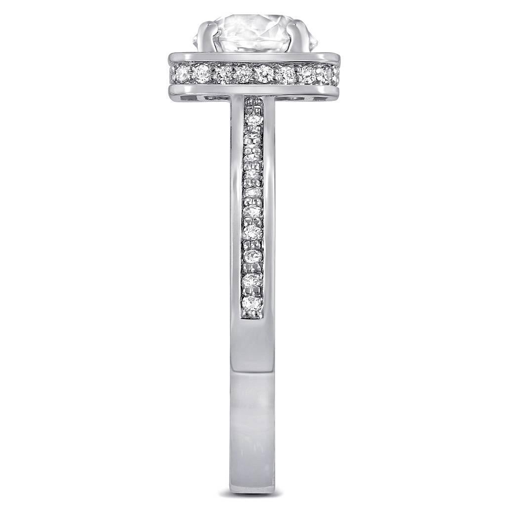 Taglio rotondo Alex Soldier Anello di fidanzamento in platino con diamante, amore eterno e unico nel suo genere in vendita