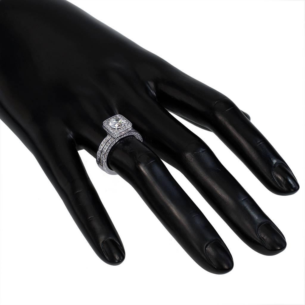 da uomo o donna Alex Soldier Anello di fidanzamento in platino con diamante, amore eterno e unico nel suo genere in vendita