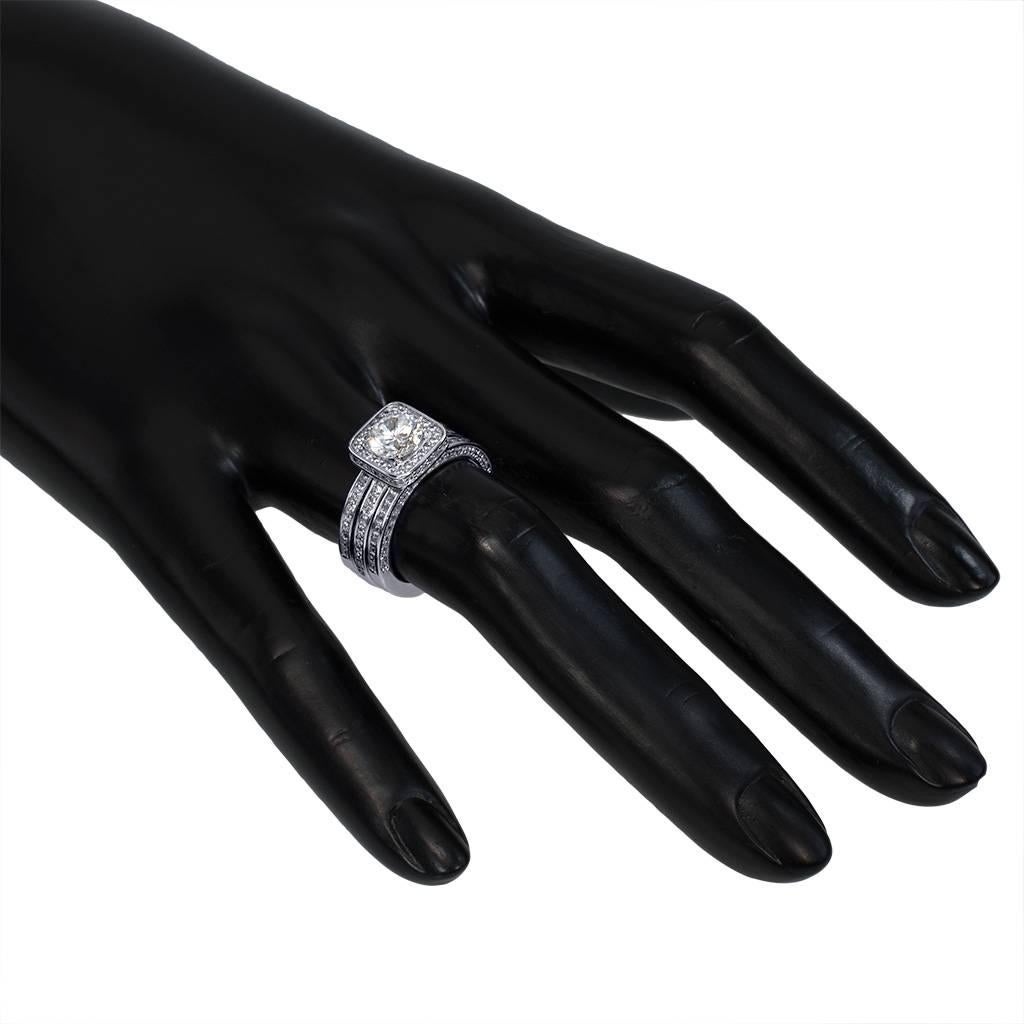 Alex Soldier Anello di fidanzamento in platino con diamante, amore eterno e unico nel suo genere in vendita 1