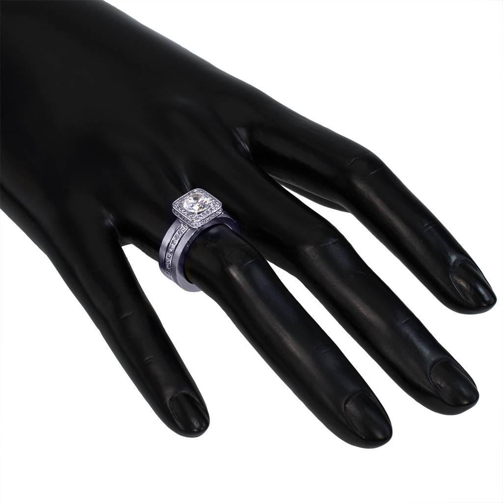 Alex Soldier Anello di fidanzamento in platino con diamante, amore eterno e unico nel suo genere in vendita 2