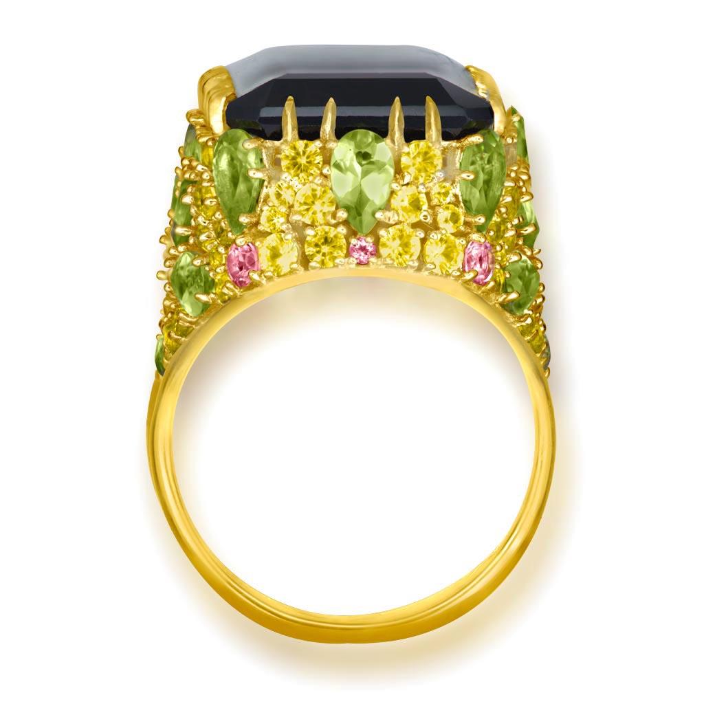 Taille émeraude Alex Soldier Gold Blossom Ring as Se One on Scarlett Johansson Made in NYC (bague à fleurs en or) en vente