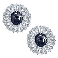Alex Soldier Orecchini di quarzo ematite topazio in argento sterling e platino